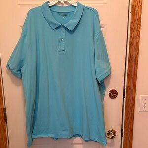 Lands End Big and Tall Men’s Light Blue Polo Shirt.  4XLT